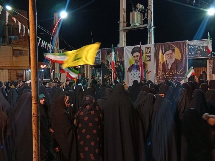 تصاویر/تجمع شبانه در شهر محی آباد