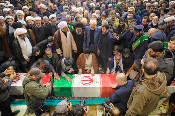 Iran's Martyred Intelligence Minister Laid to Rest in Qom as Millions Chant Anti-US, Anti-Israel Slogans