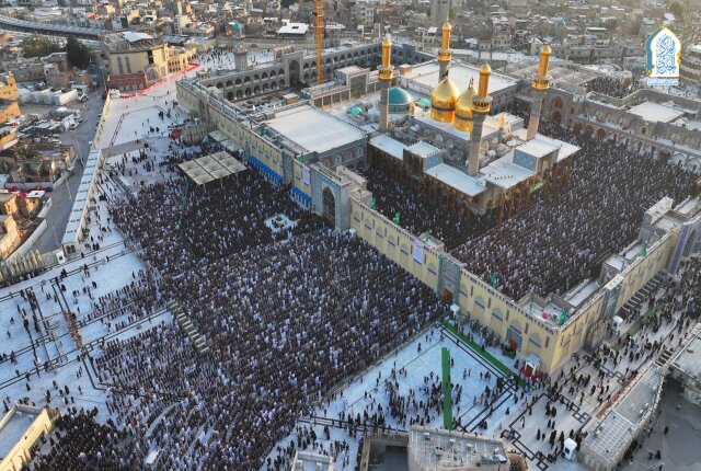 تصاویر/ برپایی نماز عید فطر در حرم امامین کاظمین (علیهما السلام)