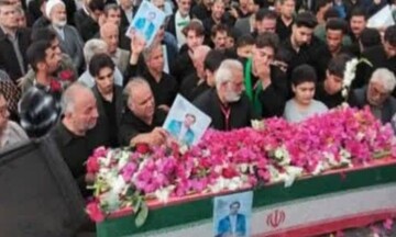 پیکر شهید محمدرضا موسوی در وحدتیه تشییع شد