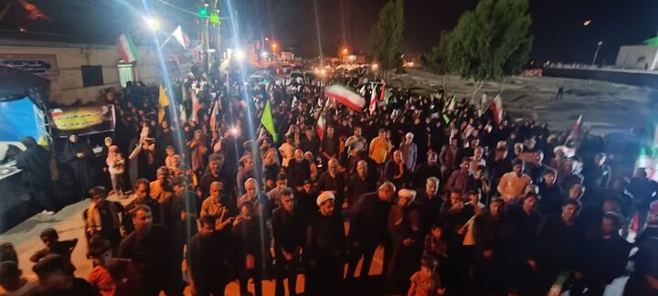 تصاویر/تجمع شبانه در شهر عنبرآباد