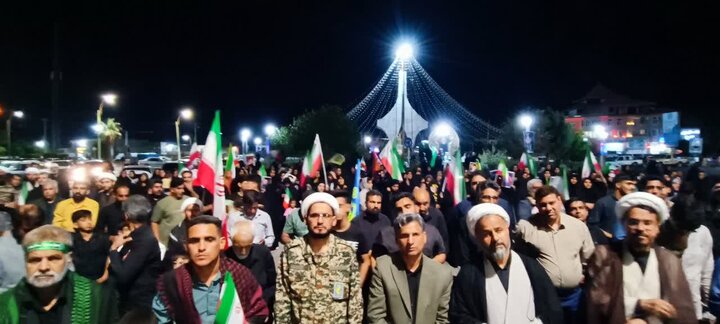 تصاویر/تجمع شبانه در شهر عنبرآباد