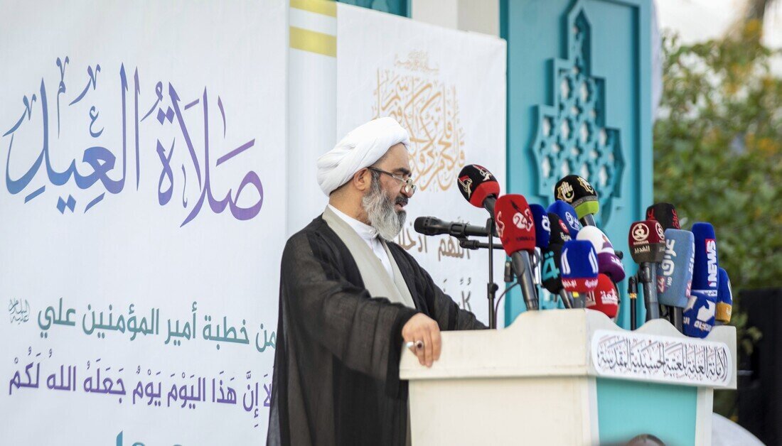 Karbala Eid al-Fitr Imam Condemns ‘Oppressive War’ on Iran, Lebanon, Calls for Immediate Halt