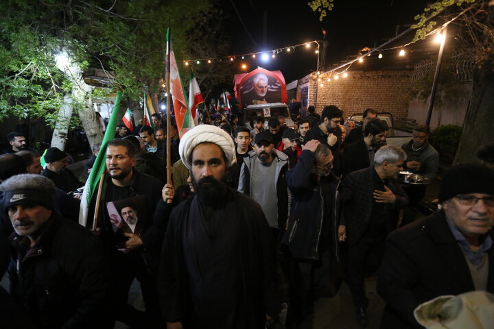تصاویر/ وداع با پنج شهید خانواده نصرآزادانی از شهدای جنایات اخیر آمریکایی صهیونی در اصفهان