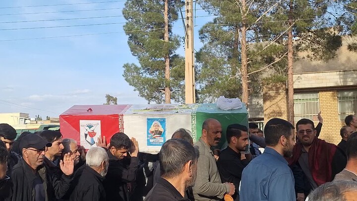 تصاویر/ مراسم تدفین پیکر شهید حجت‌الاسلام محمد قدرتی در دامغان