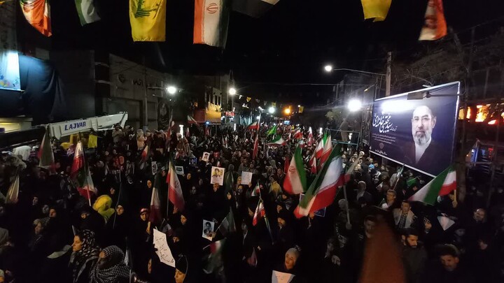 تصاویر / برگزاری تجمع هم‌بستگی و انتقام‌جویی مردم ملایر