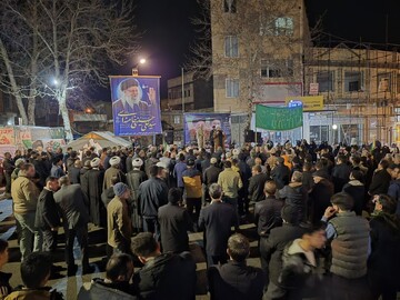 تصاویر/  تجمع شبانه خیابانی مردم عاشورایی بخش فیرورق