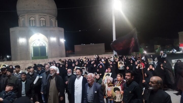 تصاویر/اجتماع مردم ولایتمدار روستاهای ویدوجا ،آزران و ورکان بخش برزک کاشان