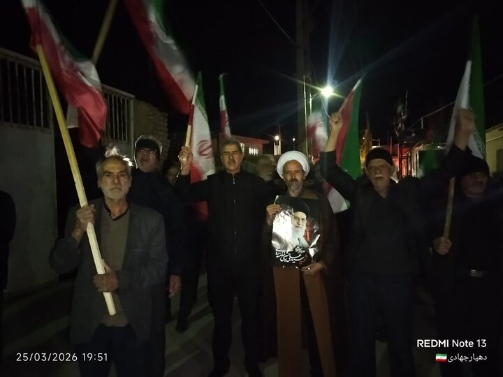 تصاویر/اجتماع مردم ولایتمدار روستاهای ویدوجا ،آزران و ورکان بخش برزک کاشان
