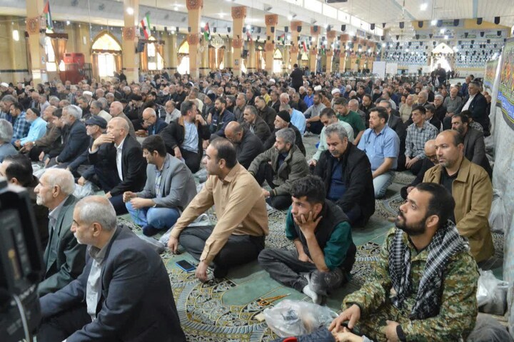 تصاویر/ خطبه‌های دشمن‌شکن و عبادی سیاسی نماز جمعه ۷ فروردین ۱۴۰۵ در مصلی بزرگ امام خمینی (ره) پاکدشت