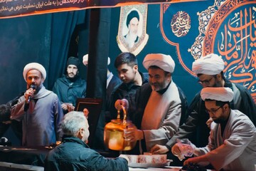 تصاویر/ موکب حوزه علمیه بناب در تجمعات «شب‌های اقتدار»