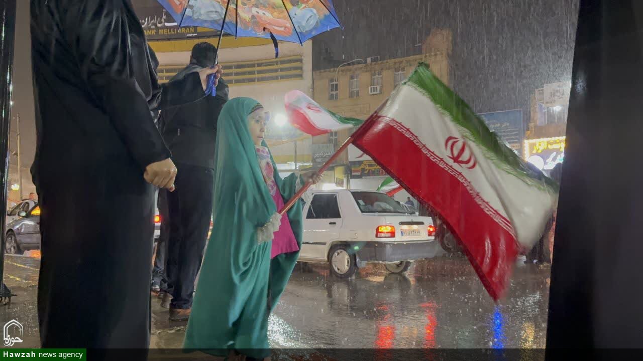 فیلم/ شوشتری ها زیر باران پای کار ایران