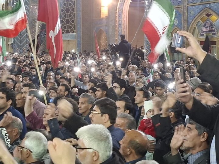 تصاویر/تشییع باشکوه پیکر شهید دفاع مقدس رمضان سرگرد مهندس پیام رجبی درآران وبیدگل