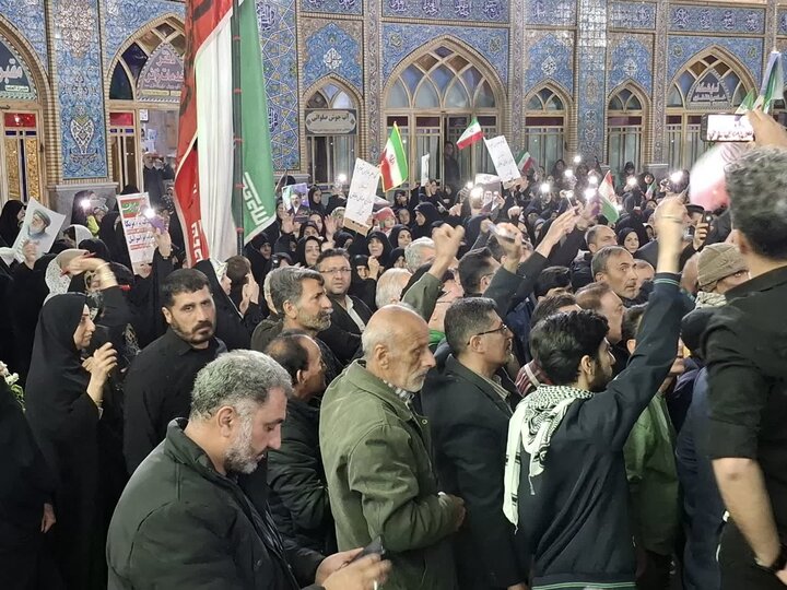 تصاویر/تشییع باشکوه پیکر شهید دفاع مقدس رمضان سرگرد مهندس پیام رجبی درآران وبیدگل