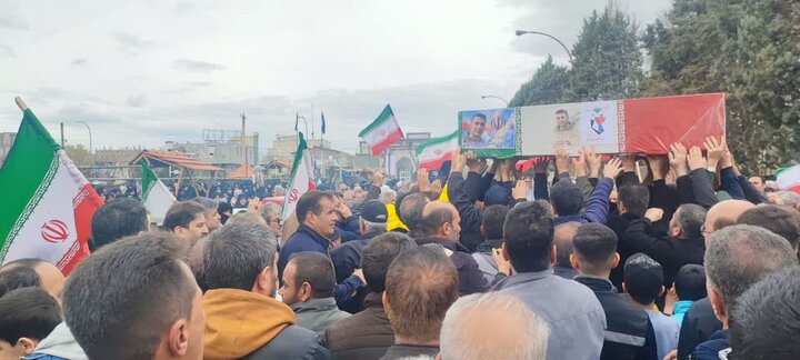 تصاویر / تشییع شهید جنگ تحمیلی آمریکایی وصهیونیستی در دانسفهان
