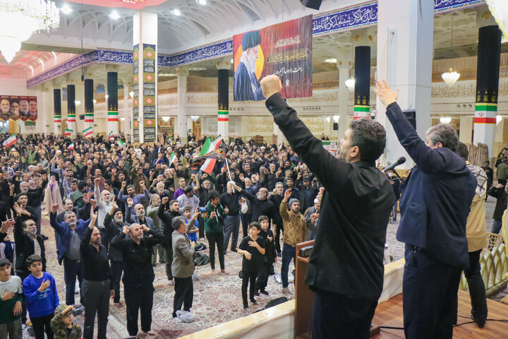 تصاویر/ آئین وداع با پیکر شهدای حمله آمریکایی صهیونی به شهرک پردیسان قم