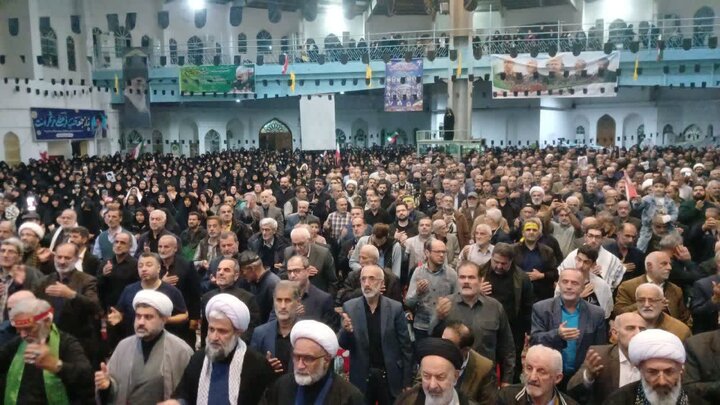 بزرگداشت شهادت دکتر علی لاریجانی در مصلّای آمل