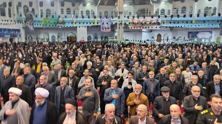بزرگداشت شهادت دکتر علی لاریجانی در مصلّای آمل