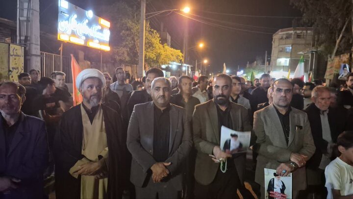 تصاویر/ تجمع شبانه در شهر عنبرآباد