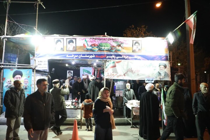 تصاویر/ موکب‌های مردمی شهرستان سرخه در تجمع «شب‌های اقتدار»