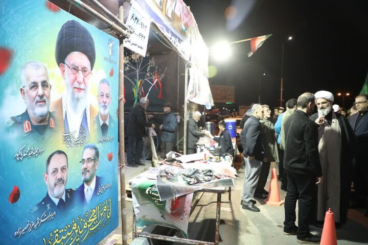 تصاویر/ موکب‌های مردمی شهرستان سرخه در تجمع «شب‌های اقتدار»