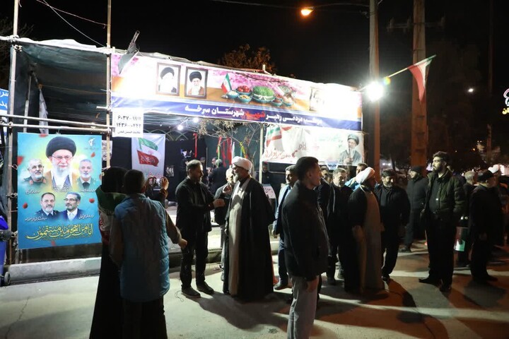 تصاویر/ موکب‌های مردمی شهرستان سرخه در تجمع «شب‌های اقتدار»