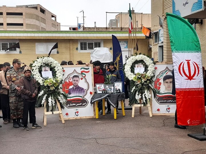 تصاویر/ تشییع پیکر پاک شهدای اقتدار «امیرحسین بختیاری» و «ابوالفضل حاج محمدی» در شاهرود