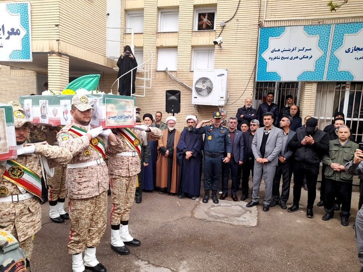 تصاویر/ تشییع پیکر پاک شهدای اقتدار «امیرحسین بختیاری» و «ابوالفضل حاج محمدی» در شاهرود