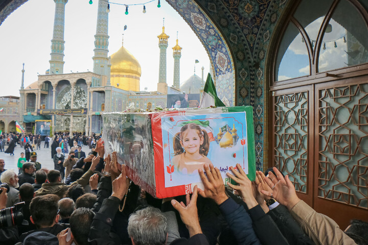 تصاویر/ تشییع پیکر مطهر شهدای حمله آمریکایی صهیونی به شهرک پردیسان قم