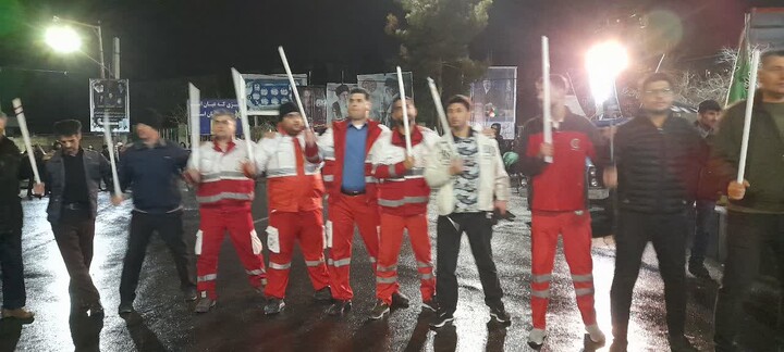 تصاویر/ تجمع شبانه در شهر اسکو