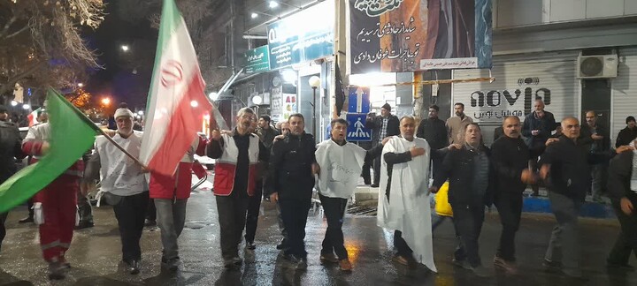 تصاویر/ تجمع شبانه در شهر اسکو