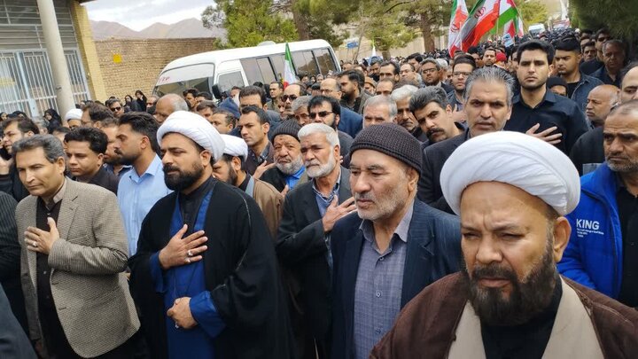 تصاویر/ بدرقه‌ شهید جنگ رمضان سروان علیرضا یوسف‌زاده در کوهبنان
