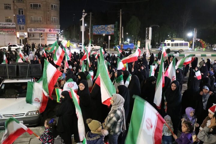 تصاویر/ خروش مردم ولایتمدار و انقلابی منطقه میرزایی قرچک