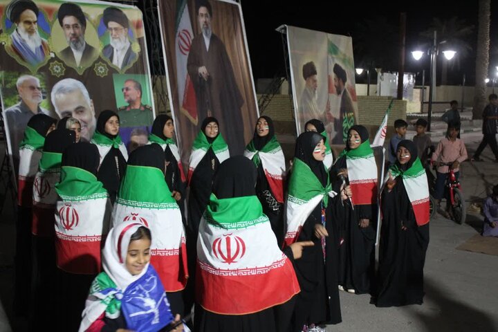 تصاویر/ اجتماع بزرگ بسیجیان شهرستان جازموریان در حمایت از جمهوری اسلامی