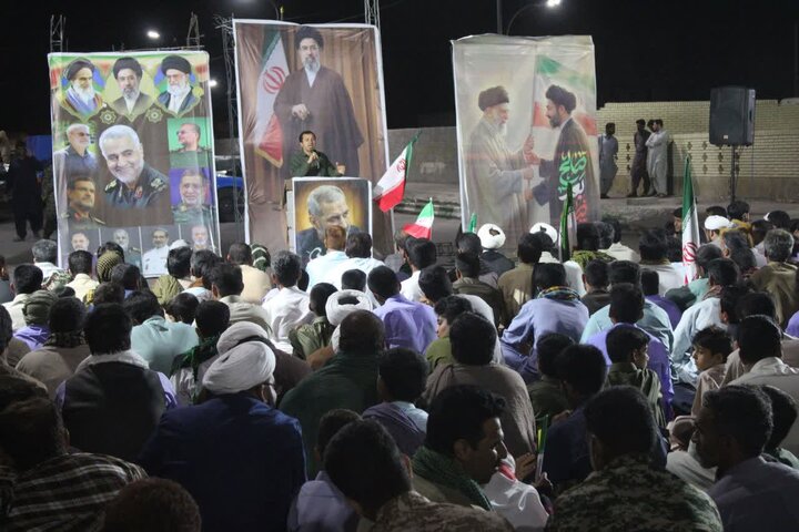 تصاویر/ اجتماع بزرگ بسیجیان شهرستان جازموریان در حمایت از جمهوری اسلامی