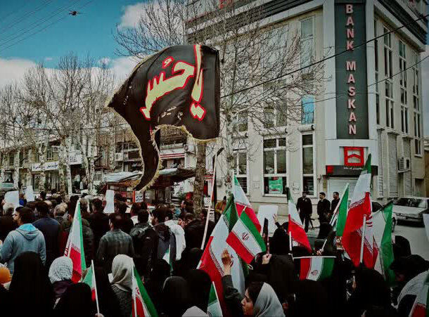 تصاویر/تجمع مردم عزادار و انقلابی کامیاران و بیلوار