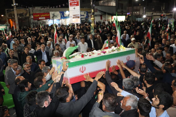 تصاویر/ وداع با شهید مدافع ایران در دیّر