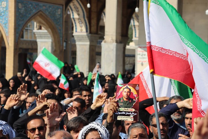 آیین تشییع و تدفین شهید «خالد سواری» در اهواز