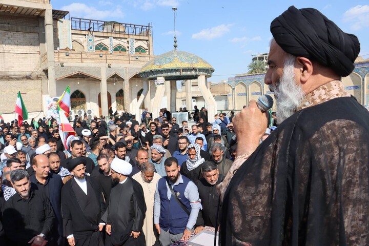 آیین تشییع و تدفین شهید «خالد سواری» در اهواز