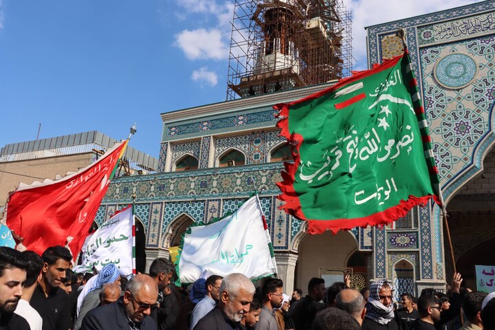 آیین تشییع و تدفین شهید «خالد سواری» در اهواز