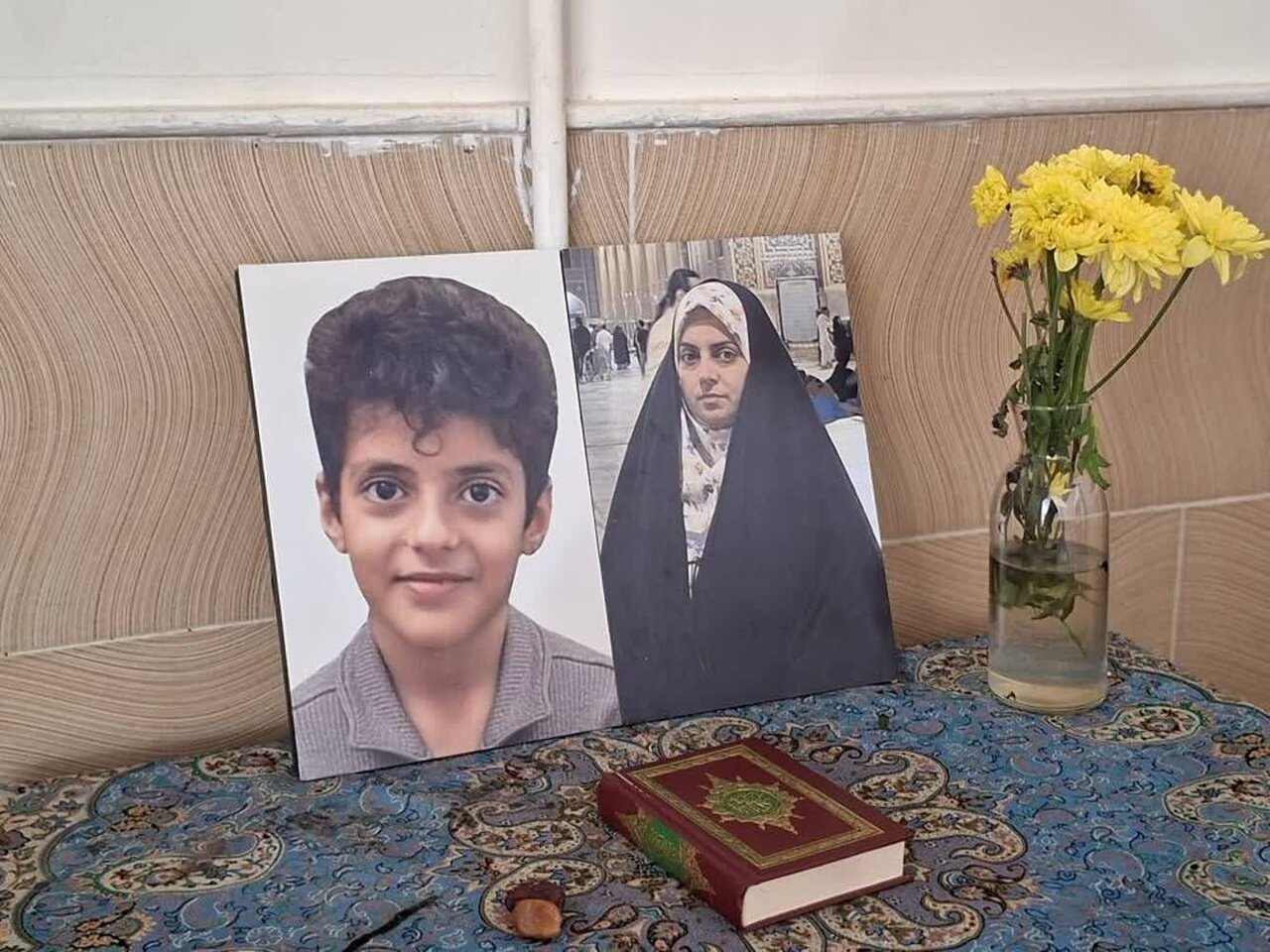 دیدار کادر و طلاب مدرسه علمیه ریحانه‌النبی(س) رفسنجان با خانواده شهیده ندا صلحی زاده شهید جنگ رمضان