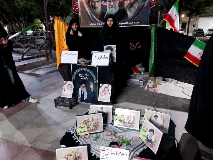 تصاویر/ بانوان طلبه مدرسه علمیه فاطمه الزهرا(س) کشکوئیه همچنان پای کار تجمعات شبانه
