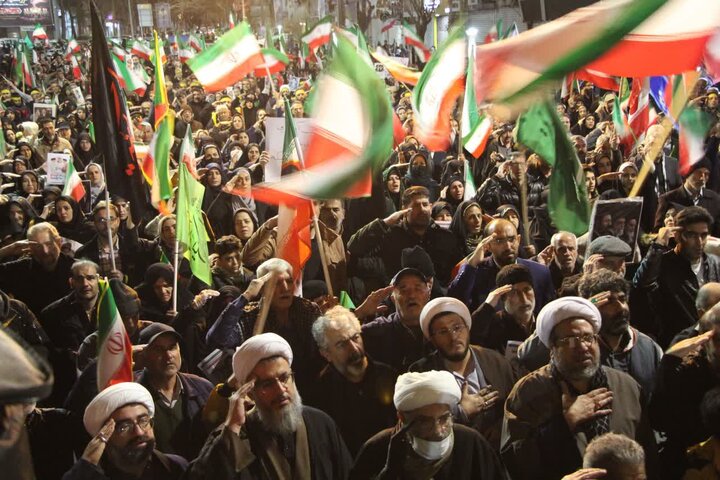 تصاویر/ تجمع هم‌بستگی و انتقام‌جویی مردم ولایتمدار و شهید پرور شهرستان ملایر