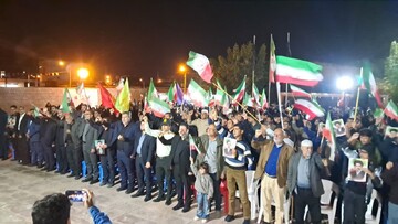تصاویر/ تجمع مردم بندر ریگ در حمایت از نظام