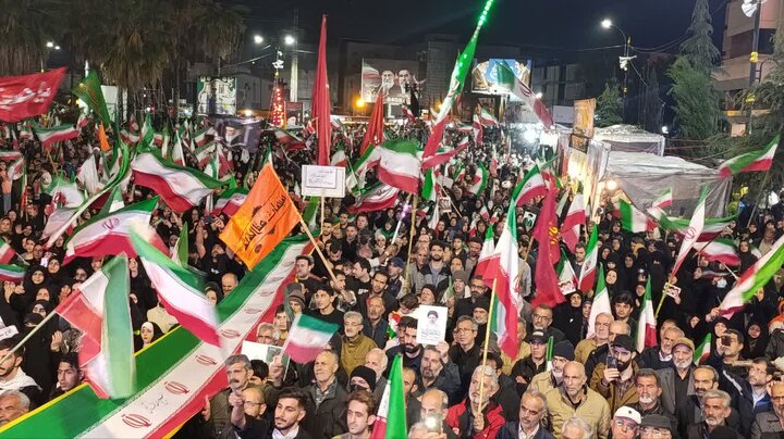 حماسه مردمی شهرستان آمل در شامگاه شانزدهم فروردین