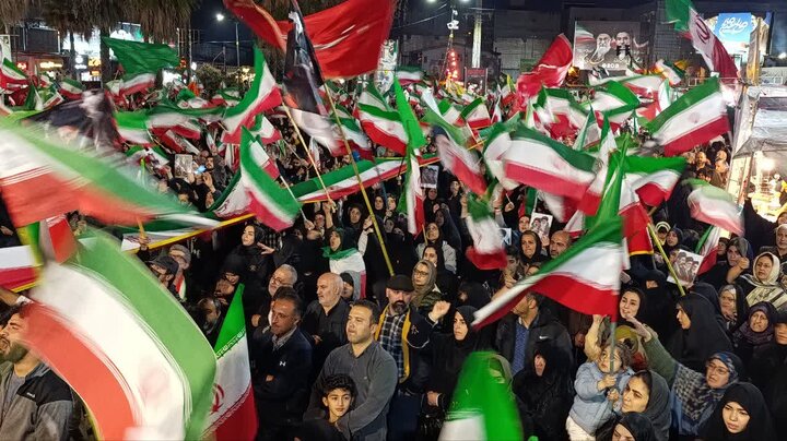 حماسه مردمی شهرستان آمل در شامگاه شانزدهم فروردین