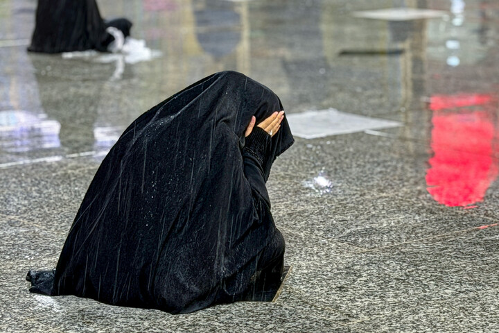 تصاویر/بارش باران بهاری در حرم مطهر رضوی
