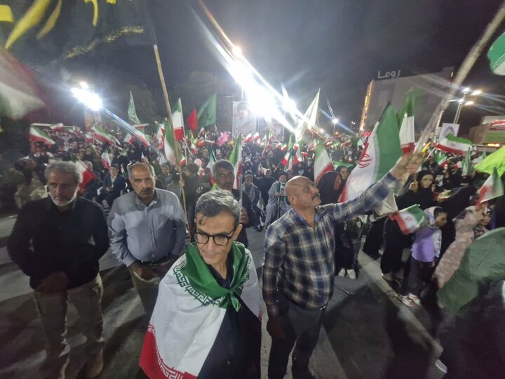 تصاویر/ مراسم چهلمین روز شهادت دانش آموزان مدرسه میناب در شهرستان جم