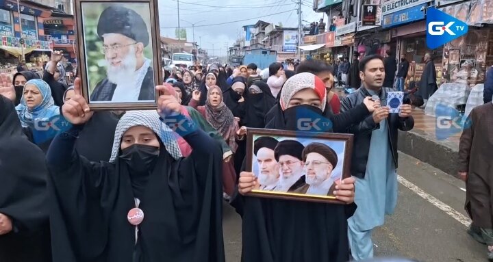 دشمن کی شکست آمیز جنگ بندی کے بعد شیعیانِ کشمیر ہندوستان کی ایران کے حق میں زبردست ریلی+ویڈیوز اور تصاویر