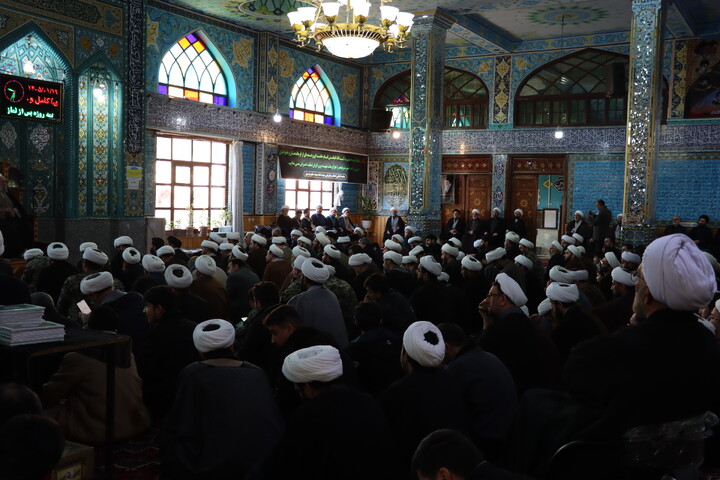 تصاویر/ تجمع روحانیون اردبیل به مناسبت چهلم امام شهید و شهدای جنگ رمضان